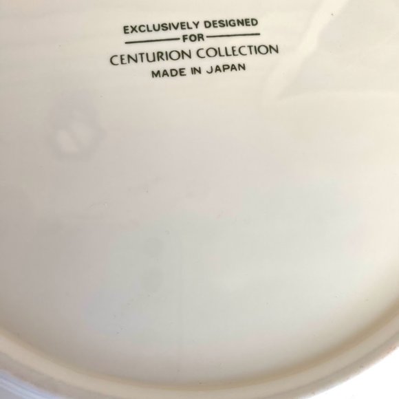 CENTURION Ribbon Holly Footed Cup & Saucer Set-Holly & Red Ribbon Rim, Gold Trim - Picture 2 of 2